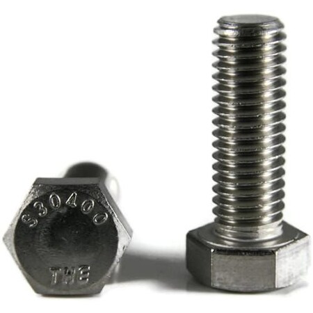 3/8-24 Hex Head Cap Screw, 18-8 Stainless Steel, 1/2 In L, 800 PK